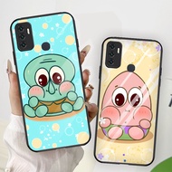 B-29 SpongeBob Casing for OPPO Reno 4 5 A31 A53S 3 6 A53 A32 6Z A33 2020 5G Tempered Glass Case