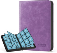 Trading Card Binder 9 Side Loading Pocket Card Album Hold Up to 540 Cards Zipper Binder for Cards Co