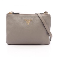 【二手】Prada PRADA 肩背包 灰褐色 Vitello 皮革 Phoenix 肩背包 女士二手 B