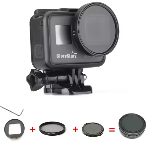 Aluminum Polarizing Filter Circular Polarizer Filter CPL Lens + Cap for GoPro Hero 5 Hero 6 Photogra