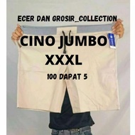 DISKON BESAR !!! CELANA PENDEK CHINOS JUMBO BIG SIZE 27-50  PINGGANG RIP KARET 100 RB DAPAT 5 / CELA