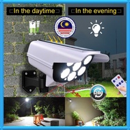 【Malaysia Ready Stock】◈☸Remote 77LED Solar wall light Solar Simulative CCTV light with remote Waterproof lampu solar out