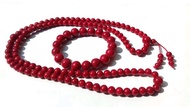 Tasbih dan gelang bahan batu marjan asli