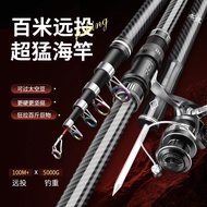 [Crazy Giant]Imported Carbon Line Winder Surf Casting Rod Anchor Rod Super Hard Telescopic Fishing R