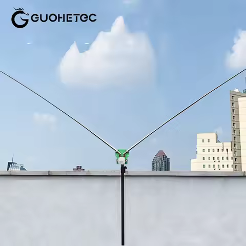 GUOHETEC DP200 PMR-171 7MHz-54MHz HF Antenna Short Wave Portable Dipole Antenna for communication Br