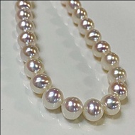 Pure Natural Pearls Necklace Japan AKOYA Sea Extreme Strong Nearly Perfect Circle Chinese Goods Ligh