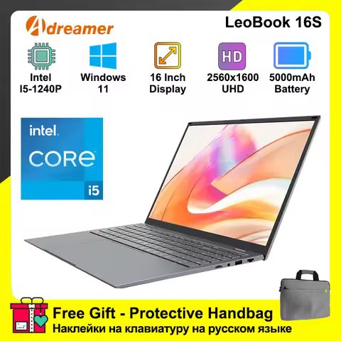 16 Inch Laptop with Intel Core i5 1240P 2.5K IPS Display Windows 11 Notebook Portable Adreamer Lapto