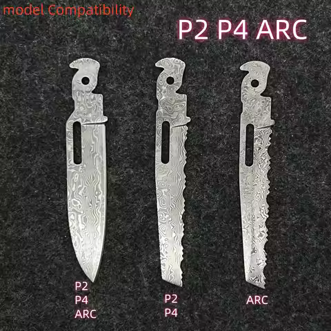 VG10 Core Damascus Steel Replacement Blade For Leatherman P2 P4 ARC Main Knife or Serrated Cutter To