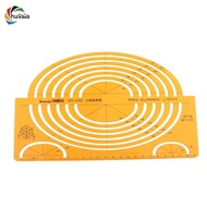[chulisia] PLASTIC LARGE ISOMETRIC ELLIPSE DRAWING STENCIL STUDENTS MATH RULER CRAFT Yellow 4352