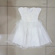 Baju Pesta Gaun Pesta Dress Anak Perempuan Warna Putih