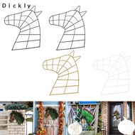 Dickly Horse Head Wire Wreath Frame Horse Shaped Wreath Forms Ornament Floral Flower Wreath Frame fo