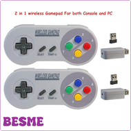 [BESME] Bunte 2 Reciever ไร้สาย2,4G Spiel จอยควบคุมจอยสติ๊ก Für SNES Für Klassische MINI Für PC Wind