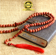 Tasbih Batu Red Coral Marjan Laut ASLI Merah 99 Butir ORIGINAL