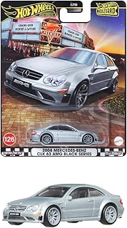 Hot Wheels Boulevard 2008 Mercedes-Benz CLK 63 AMG Black Series Ride On Toy Mini Car Ages 3+ Silver