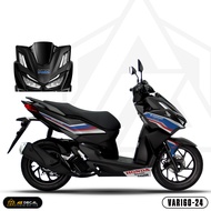 Tem Xe Vario 160 2023 Hiện Đại | VAR160-24 | Team Decal Hình Dán Xe Máy Đen Đỏ Trắng Chống Nước Chốn