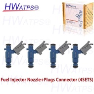 4PCS Fuel Injector Nozzle & Plugs For Hyundai Accent Creta Elantra i30 Kia Ceed Cerato FIX1989JT 2FJ