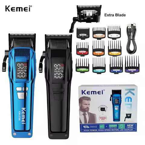 Kemei KM-2796 Rechargeable Hair Trimmer Clipper Professional Electric Trimmer Barber Type-c Cordless