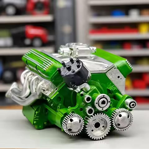 Binray Cison V8 Engine Kit Gas Small-Block Engine Model Kits Mini Build Your Own Stem Cison Running 