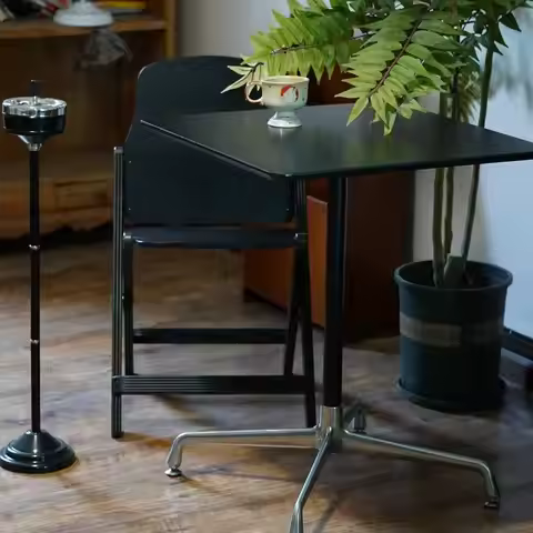 Medieval Nordic style small square table coffee table Eames catering