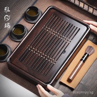 Black Ebony Solid Wood Tea Tray Creative Tea Tray Water Storage Simple Home Office Gift Solid Wood S