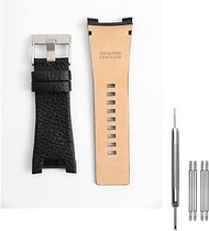 Genuine Leather Replacement Straps Compatible with Men's 32mm Spring Bar Diesel Leather Watch Band DZ1215 DZ1216 DZ1273 DZ1430 DZ1453 DZ4246 with Stainless Steel Buckle