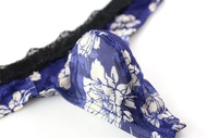 CLEVER-MENMODE Men 39;s Underwear T Back G String Mesh Briefs Sexy Lace Lingerie Jockstrap Men Rose Flower Black Blue