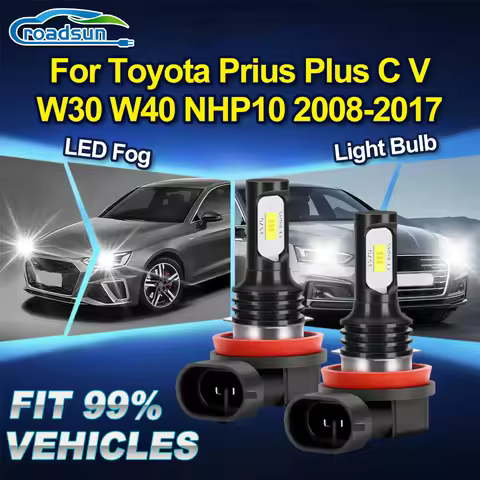 12000LM H11 LED Fog Lamps 6000K Super White LED Fog Lights 12V For Toyota Prius Plus C V W30 W40 NHP