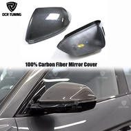 For Lamborghini Urus Audi Q8 SQ8 RSQ8 Real Carbon Fiber RearView Mirror Cover With Lane Assit & W/O 