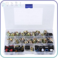 SULIN 80Pcs Potentiometer Kit, with Knob B5K B10K B20K B50K B100K Adjustable Potentiometer, Set Kit 