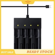 [CloudsMiles] 4Bay Smart 18650 Battery Charger,Universal Charger for 3.7Volt Li-Ion Flashlights Head
