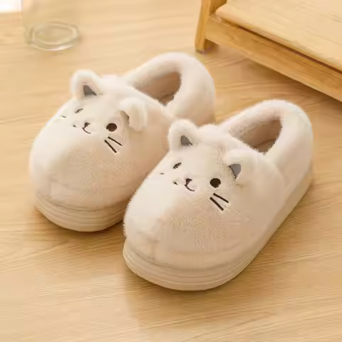 Newest kitty slippers women footsie kittens slides maternity shoes woman fuzzy home slipper cuddly f
