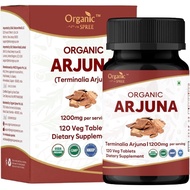 ORGANIC SPREE Arjuna 120 Tablets - USDA Organic Arjuna (Terminalia arjuna) Bark Supplement for Heart