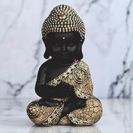 ICE ARMOR 6" H Thai Buddha Dhyana Mudra Meditating Figurine Statue Sculpture Ornament Decoration Hom