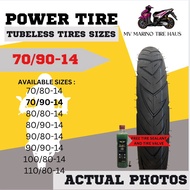 ♘Power Tire Tubeless All Size 14