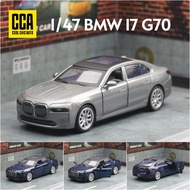 [Model Car] Caipo 1: 47 BMW i7 G70 New Energy Car Children's Toy Car Model Collection Pull Back Door