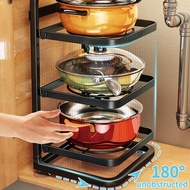 Rack Under Sink Kitchen Storage Pot Rack Adjustable Under Sink Multipurpose Rack