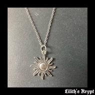 lilith’s krypt - celestial sun necklace - goth / grunge jewellery