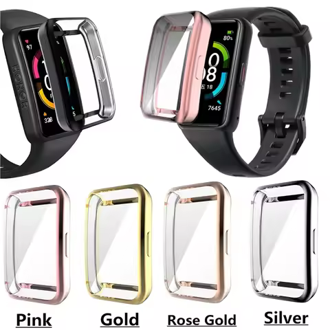 Full Protective Case For Huawei band 6 SmartWatch Cases Cover Shell TPU For Huawei Honor Band 6 Scre