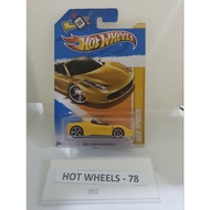 HOT WHEELS YELLOW FERRARI 458 SPIDER
