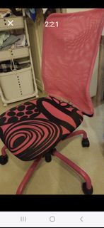 粉紅色網布辦公椅