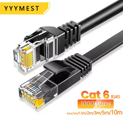 Cat6 Ethernet Cable Cat6 Flat Lan UTP Network Patch Cable For PS PC Internet Modem Router Gigabit Ca