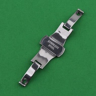 หัวเข็มขัดสแตนเลส5 6มม. สำหรับนาฬิกา Longines หัวเข็มขัดสีเงินสายนาฬิกาข้อมือผีเสื้อแบบกดคู่สำหรับอุปกรณ์เสริมกระดุมตะวันออก