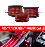 Power Amp Cable Subwoofer Hi-Fi Car Audio  Cable 8GA/4GA  Power Cable Per meter  high Quality