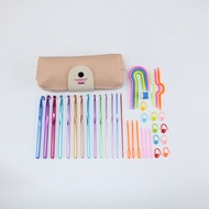 Colorful Aluminum Alloy Crochet Set 14pcs Metal Crochet Needles Yarn Needles Knitting Tool Set Handc