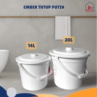 White Bucket with Lid Plastic Bucket/ Bathroom Sink/ Pail Bucket Water Pail