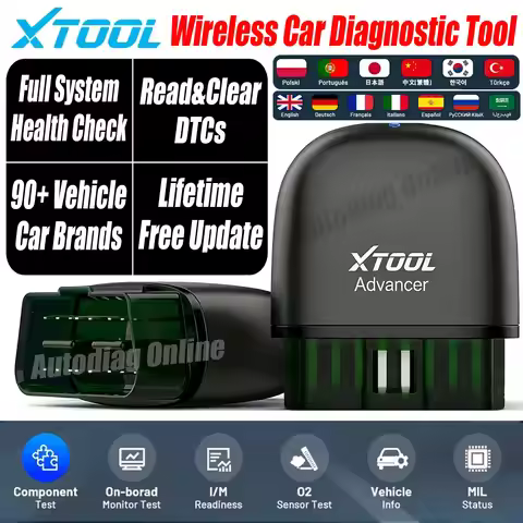 XTOOL AD20PRO Bluetooth Scanner Full System Car OBD2 Diagnostic Scan Tool Oil Reset Battery Tests Co
