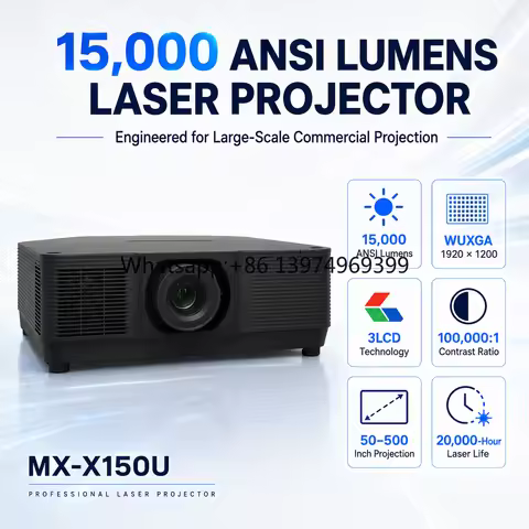 15000 Lumens Large Venue Laser Projector with HDBaseT Edge Blending and 360 Degree Installation