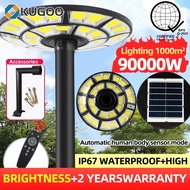 KUGOO 90000W UFO solar street light solar light IP67 outdoor waterproof led light with sense remote