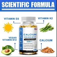 Calcium + D3 + K2 + B12 + Glucosamine & Chondroitin Complex Capsules | 120 Capsules — Multi-Vitamin 