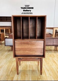 北美進口FAS級黑胡桃木日系榫卯工藝簡約型格多功能實用收納小斗櫃,儲物櫃,邊櫃,創意收納櫃,雜誌櫃,黑膠碟唱片櫃. 呎吋:50L X 40D X 94H CM